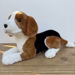 Beagle Dog Realistic Life Like Laying Down Sitting Plush Stuffed Animal